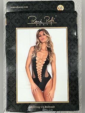 Splitting Up Bodysuit - One Size - Black Sexy